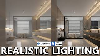 Tips for Realistic Lighting and Rendering  Sketchup and VRay [upl. by Corell]