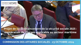 PLFSS 2025  exonération de charges applicable au secteur maritime [upl. by Ecirted]