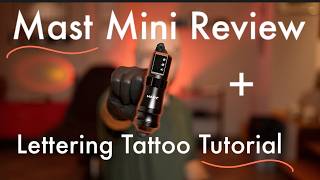 Tattoo Fonts Tutorial  How to Tattoo for BeginnersMast Mini Tattoo Machine [upl. by Morty347]