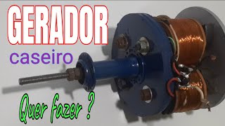 ENSINO fazer gerador de ENERGIA ELÉTRICA caseiro [upl. by Pessa]