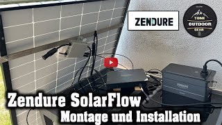 Zendure SolarFlow Montage Installation balkonkraftwerk solarenergie solar offgrid solaranlage [upl. by Theresita]