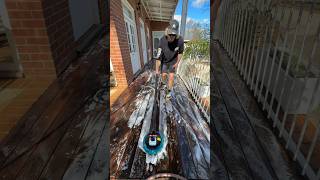 Deck Wash 🔨 fypage fypyoutube fypシ゚viral fyp fypシ゚ diy deckcleaning pressurewashing asmr [upl. by Aynosal403]