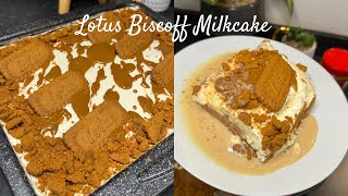 LOTUS BISCOFF MILKCAKE RECIPE  LOTUS TRES LECHES [upl. by Yelkrab]