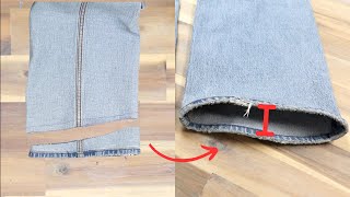 Shorten Wide Leg Jeans only in the back Life Changing [upl. by Asirrak]