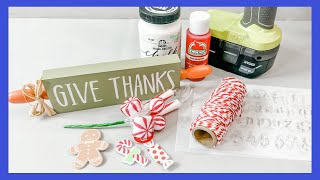 Dollar Tree Rolling Pin Makeover  Adorable Gingerbread DIY  Just 1 Easy Craft [upl. by Eustace348]