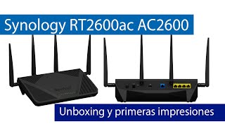 Synology RT2600ac Unboxing de este router doble banda AC2600 [upl. by Attolrac]