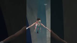 At Tokyo2020  Quan Hongchans gets two perfect scores in the womens 10m platform 🥇 [upl. by Einhapets]