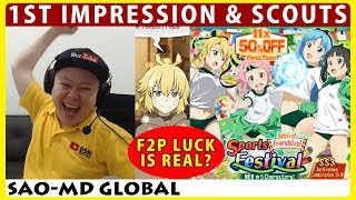 Sports Festival Banner  1st Impression amp F2P Luck 35 Scouts SAO Memory Defrag [upl. by Enerol216]