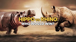 Hippo vs Rhino Who Would Win the Ultimate African Animal Battle hippo rhino animalbattle [upl. by Alyl]