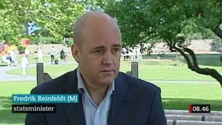 Almedalen 2012  Fredrik Reinfeldt M frågas ut i SVT [upl. by Marrissa]