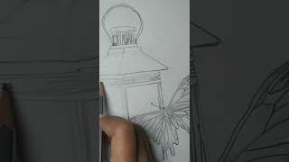 Tattoo design vintage lantern with flowers short [upl. by Tdnarb329]