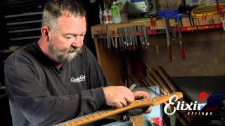 Setting Up Your Stratocaster Guitar Nut Action Height Adjustment Step 3 of 4  ELIXIR Strings [upl. by Lemay]