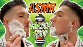 👁👄👁 ✨Relaxing amp Calming✨💚ASMR💙 Shaving In A Barbershop ❌ No MusicTalking [upl. by Enalda]