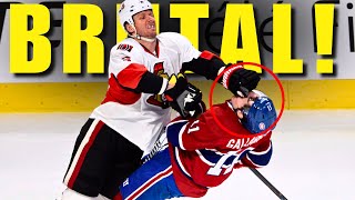 Biggest Hits In The NHL World Turned Into A BRAWL [upl. by Hinckley]