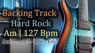 Straight Hard Rock Backing Track In Am [upl. by Egroj]