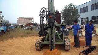 HF130Y DTH Drilling Rig Working Demo [upl. by Nylhsa]