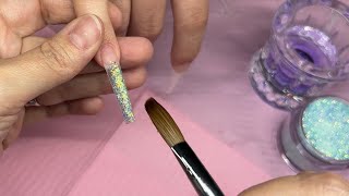 How to do acrylic nails for beginners  Step by Step Wedding Nails [upl. by Sylvester142]