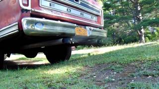 Project Buzzard 1974 Ford F100 390 V8 Hedman Headers amp Thrush glasspacks [upl. by Ycinuq]