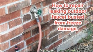 Outdoor Faucet Repair from Freezing [upl. by Rorke131]