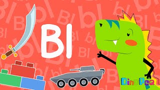 Bla Ble Bli Blo Blu  Sílabas trabadas  Vocabulario para niños  🦖 DinoPeq [upl. by Dianemarie]