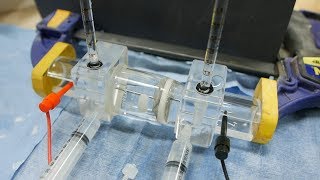 Electroosmosis pumping water with electricity and no magnets [upl. by Eberle]