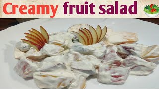 FRUIT SALAD CREAMY HEALTHY SALAD FOODIE D [upl. by Naryk]