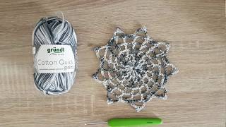 Le napperon étoilé tutoriel pas à pas spécial débutante au crochet [upl. by Rasia]