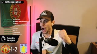 MIRACLE COMEBACK MANCHESTER UNITED 32 ASTON VILLA  PREMIER LEAGUE REACTION HIGHLIGHTS [upl. by Oelc]