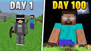 I Survived 100 Days with HEROBRINE in Minecraft Hardcore [upl. by Jadda208]