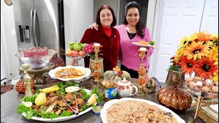 Afghani Style Thanksgiving Dinner  فیل مرغ با برنج برای شکر گذاری [upl. by Marucci92]