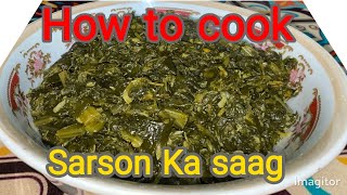 Punjabi style sarson ka saag banane ke ta tareka by Afza Majid [upl. by Eciram862]