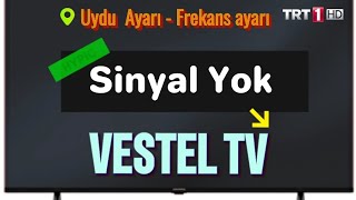 Vestel TV SİNYAL YOK \u00100 ÇÖZÜM  Vestel TV TRT 1 Frekans Ayarlama [upl. by Nitsyrc]