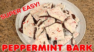 EASY Peppermint Bark Recipe  Holiday Treats [upl. by Anrehs]