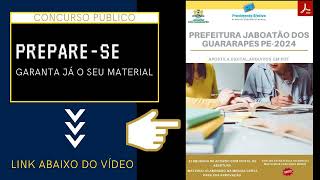 Apostila Pref Jaboatão dos Guararapes PE Nutricionista Analista 2024 [upl. by Anet]